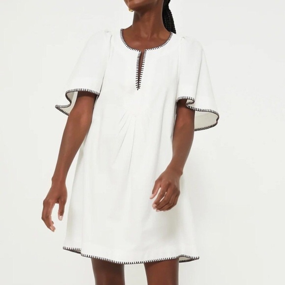 NWT Tuckernuck Pomander Place Stitch Finley Flutter Dress Black White Medium
